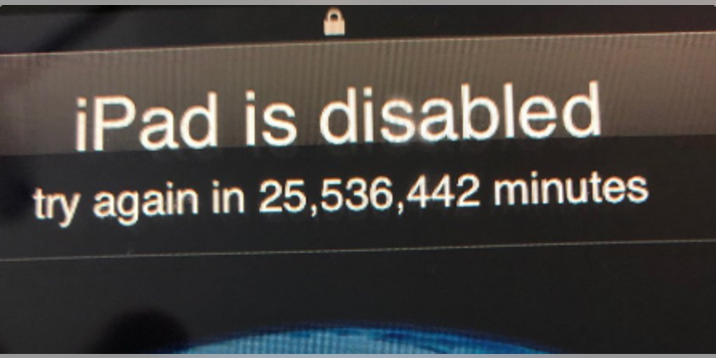 iPad disabled for 25 million minutes