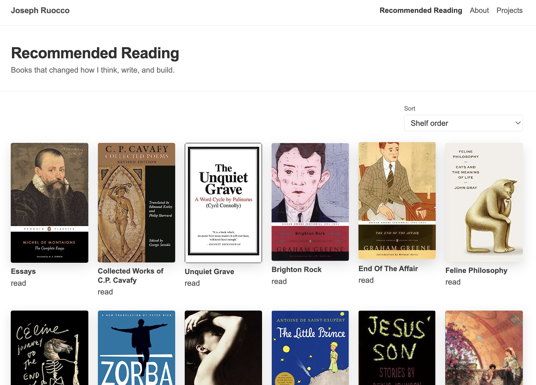 Bookshelf screenshot