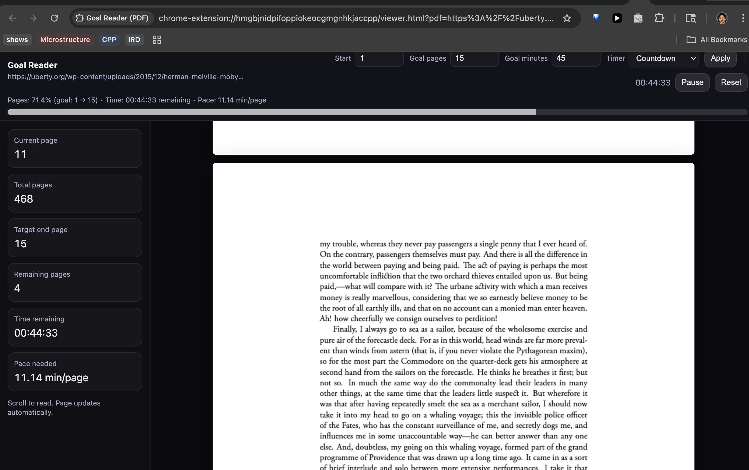 Goal Reader screenshot